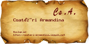 Csatári Armandina névjegykártya